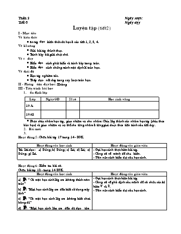 Giáo án Đại số 10 - Tiết 6: Luyện tập